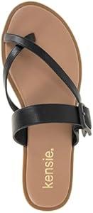 Women's Sandals Size 7.5 – Kensie Black Strappy Flat Sandals