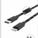 NEW Apple Quick Charge Cable to USB C Extended Length 6.5 Foot Black