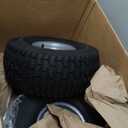 15x6.00-6nhs Lawn Mower Front Tire 4 Ply 15x6x6 Lawn Mower 570 Lbs Tire and Wheel with 3/4" Iron Bushing and 12 Spacers, Replacement for Garden Lawn Tractor Riding Lawn Mowers, 2 Pack (Silver)