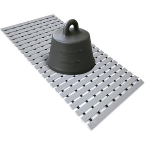 Grey Weighted Non Slip Bathtub Mat Without Suction Cups,Textured TPE Bath Mat for Textured Tub & Shower Surfaces,Doesn't Float, Works on Tile and Stone(33.8”x 17”), 0.1" x 0.1"