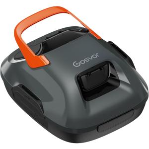 Cordless Robotic Pool Cleaner, Lasts 90 Min, Automatic Vacuum for Above-Ground Pools up to 860 Sq.ft, Portable, Self-Parking, Orange