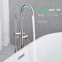 Freestanding Tub Faucets, Floor Mount Free Standing Tub Faucet, Brass Tub Filler, Freestanding Bathtub Faucet Shower Mixer Tap, Chrome