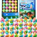 40 Kids Bath Bombs with Surprise Inside, Ocean & Jungle Animal Toys Gift Set with Natural Child-Safe Ingredients, Travel-Friendly Bath Bombs for Boys and Girls, Great for Birthdays, Christmas & Easter