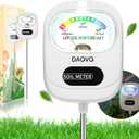 Soil Moisture Meter, Plants Moisture Meter Upgraded-Large Screen-Soil Hygrometer with Light- Plant Water Meter for Indoor and Outdoor Hous Plants, Garden, Farm, Lawn Soil Tester-Snowhite