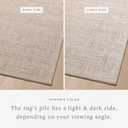 Loloi Amber Lewis Monty Collection MOT-01 Ivory/Taupe 2'-7" x 4', .50" Pile Height, Area Rug