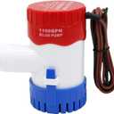 12V 1100GPH Non-Automatic Bilge Pump, Submersible Marine Boat Water Pump with Water-Cooled Motor, Ultra Quiet Electric Bilge Pump for Boats, Yachts, Ponds, Pools, RVs