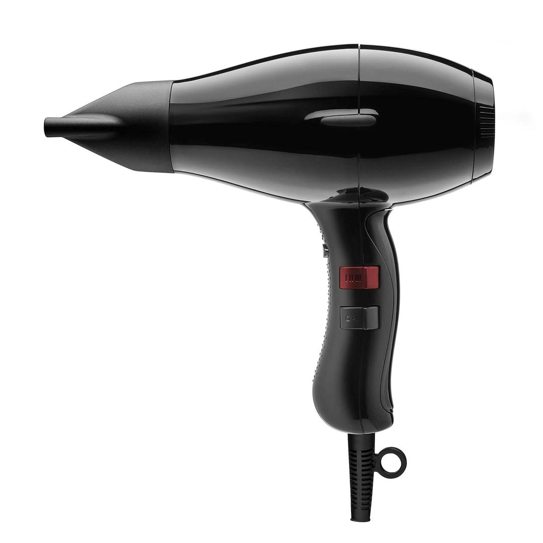 Elchim 3900 Healthy & Light Ionic Professional Dryers, Lightweight with 2 Concentrators Included, Multiple Color Options (Black)