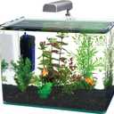 PENN-PLAX Water-World Radius Desktop Nano Aquarium Kit  Come with LED Light, Internal Filter, and Mat  Perfect for Shrimp and Small Fish  5 Gallon Tank