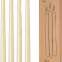 4 Pack Ivory Taper Candles - Taper Candles 10 Inch Dripless, Smokeless & Unscented - 8 Hours Long Burning - Hand Poured Tall Candlesticks - Ideal for Weddings, Dinner Parties, and Home Decor