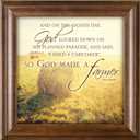 Elanze Designs So God Made a Farmer Hay Bales 12 x 12 Framed Art Wall Plaque with Wood Finish