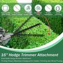 Hedge Trimmer Attachment, 16 Inch Universal Design, 270 Rotation Capability Dual-Direction Structure, Compatible with Husqvarna, Troy-Belt, Remington Gasoline Trimmers