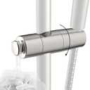 Hibbent Adjustable Shower Head Holder for Slide Bar, Universal 18-25mm Handheld Showerhead Bracket, Sprayer Holder with Hanging Design, No Drill InstallationBrushed Nickel