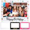 Beeveer 32 x 24 Inch Photo Booth Selfie Frame Prop Booth for Birthday Event Parties Large Blank DIY Cutout Props for Funny Decoration Christmas, Holiday Supplies