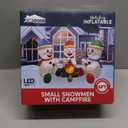 Joiedomi 6 FT Long Christmas Inflatable Snowman with Campfire, 3 Pack Small Snowman with Built-in LEDs Christmas Blow Up Yard Decoration with Light for Xmas Party Outdoor, Garden, Lawn Winter Decor