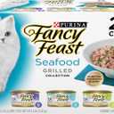 Purina Fancy Feast Grilled Wet Cat Food Seafood Collection in Wet Cat Food Variety Pack - (Pack of 24) 3 oz. Cans (EXP 05/31/28)