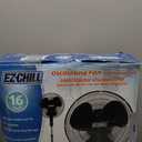 EZ-CHILL 16 Oscillating Pedestal Fan, 3-speed Options, 90-Degree Oscillating Head, Adjustable Height and Tilt, Powerful Air Flow, Black, MTFS-16B-BLK