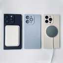 Designed for iPhone 15 Pro Case Silicone Compatible with Magsafe, Camera Lens Protector, Military Grade Shockproof Protective, Rectangle Magnetic Phone Case for iPhone 15 Pro White