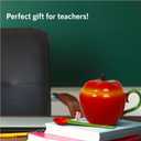 Apple Mug, Teacher Appreciation Gift, Unique Novelty Coffee Cup, Great Teachers Gift Idea & Desk Dcor, for Holidays, Birthdays, End of Year Appreciation, for Best Male, Female Gifts