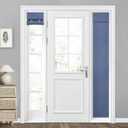 HOMEIDEAS 100% Blackout Sidelight Curtains for Front Door, Side Door Window Curtains and Small Window, Thermal Insulated Covering, 1 Panel, W12 X L54 Inch, Stone Blue