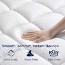 ACCURATEX Mattress Pad King Size - 2 Inches Double Layer Comfort Pillow Top Mattress Cover, Quilted Fitted Mattress Protector Cotton Top, Stretches up 8-21" Deep Pocket Mattress Topper,78x80