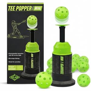 MINI Popper tee,Mini Batting Tee Without a Pitcher for Perfect Swings Baseball Training for Hitting Practicing (Mini Popper Balls 12 Pack Included)