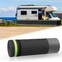 Easy Installation RV Skirting, 65.6'x2.6' Travel Wheel Skirt for Mobile Home Exterior, PVC with Tightly Metal Plates, Convenient Storage Wheel Rv Cover for Garden,Outdoor, Yard (Black, 2.6 x65.62 ft)