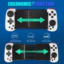 Coolaado Bluetooth Mobile Game Controller for iOS & Android, Wireless Retractable Gaming Gamepad Handheld Joystick - Turn Your Phone into a Gaming Console! Support Xbox/PS/Switch/PC/Steam (White)