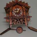 Cuckoo Clock for Wall Art, Retro Traditional Handcrafted Wooden Black Forest Quartz Clock for Living Room Bedroom Study Room Decor, Coo Coo Clocks Gifts for Family