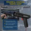 Timing Light 12V Ignition Timing Light Automotive Strong Flash Timing Lights with Sliding Sensor Clip,Long Test Lead, Reverse Polarity Protection, Overload Protection for Car, Motorcycle Petrol Engine