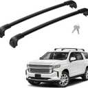 330LBS Lockable Roof Rack Cross Bars Fit for 2021 2022 2023 2024 2025 2026 Chevy Tahoe Suburban Yukon Escalade, Aluminum Crossbars Cargo Racks Rooftop Luggage Canoe Kayak