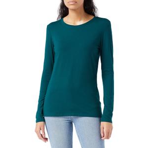 Amazon Essentials Womens Regular-Fit Long-Sleeve Crewneck T-Shirt (Available in Plus Size) (Green, XL)