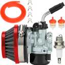 YOXUFA 2 Stroke Carburetor for 49cc 50cc 66cc 80cc 100cc Motorized Moto Bike Bicycle Gas Motor Scooter Moped Parts
