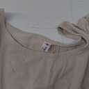 SimpleFun Women's Puff Sleeve Tops Summer Crewneck Loose Casual Blouse Shirts (Medium, New-beige)
