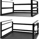 Nxconsu 2Pack Under Shelf Storage Basket Organizer Hanging Holder for Cabinet Pantry Kitchen Cupboard Desk Counter Bookshelf Organization Add-on Space Saver Heavy Duty Slide-in Black Large