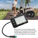 Computer, 5 Pin Waterproof Plug Speedometer and Odometer with Backlight Display Real Time Speed Display 5 Gears Control LCD Display Screen for Electric, Scooters