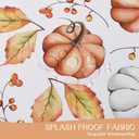 Romanstile Fall Round Tablecloth 70 Inch, Thanksgiving Autumn Harvest Orange Pumpkin Table Cloths, Stain Resistant Farmhouse Table Cover for Thanksgiving Holiday Dinner Party