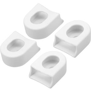 4 Pcs Silicone Bicycle Cycling Crank Boot Protectors Mountain Bike Sleeve Crank Arm Cover Protection White Auto Accessories
