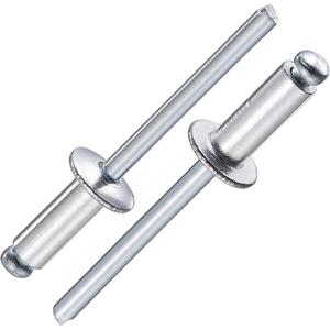 (150Pcs) 1/4"x1/2" Aluminum blind pro Rivets,6.5X13mm Aluminum Grip and Steel Mandrel