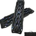 Off-Road Recovery Traction Boards, 2PCS Heavy-Duty Tracks for Sand, Mud, Snow & Ice, Tire Traction Mats for 4WD Truck, Jeep, SUV, RV-Black