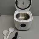 Small Low Carb Rice Cooker 3L - Electric Low Sugar Rice Cooker with Steamer Basket (White)
