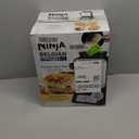 Ninja BW1001 NeverStick PRO Belgian Waffle Maker, Vertical Design, 5 Shade Settings, with Precision-Pour Cup & Chef-curated Recipe Guide, Black & Silver