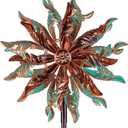 DREAMSOUL 360 Wind Spinners Outdoor, Metal Double Wind Spinner with Stable Stake Windmill for Yard Garden Decor (63 * 14 Inches)