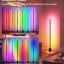 2Pcs Corner Floor Lamp,Smart RGB LED Corner Lamp with App and Remote Control,16 Million Colors & 68+ Scene,Music Sync,Timer Setting,Ideal Standing Lamp for Living Room,Bedrooms,Gaming Rooms