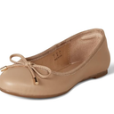 SM New York Women's Comfortable Round Toe Ballet Flats Dress Shoes, Beige, Size 6