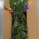 6FT Pre-lit Pencil Christmas Tree Spruce with Remote Control, 250 Warm White Multi-Color Lights, Artificial Hinged/Slim/Skinny/Feel Real/Realistic for Home, Holiday Decoration Dual Color LED 6 Feet (Green)