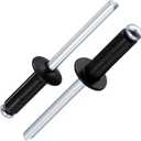 (250Pcs) 3/16"x5/8" Black Aluminum blind pro Rivets,Aluminum Grip and Steel Mandrel