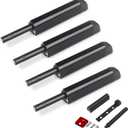 Magnetic Push Latches CBRIVE 4 Pack Push to Open Cabinet Hardware Door Latch & Lock for Hidden Door Magnet Push Release Drawer Pull Strong Pop Out for Kitchen RV Closet Tip On Close- Black