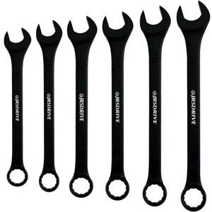 Jumbo Combination Wrench Set, 6 Piece Metric Sizes 34 to 50 MM, Heavy Duty CR-V Steel Construction, Industrial Grade Spanner Kit for Automotive, Workshop & Mechanical Use