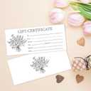 Blank Gift Certificates, 25 Bouquet Gift Certificate Cards for Business, Spa, Salon, Massage, Restaurants, Custom Client Vouchers for Birthday, Work Card -01