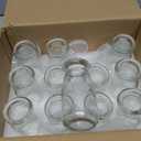 Zubebe 12 Pack Glass Milk Bottles Clear Party Bottles with Lids Glass Juice Jars Reusable Small Milk Jars Vintage Breakfast Shake Containers for Baby Shower Birthday Party Favors (3 oz)